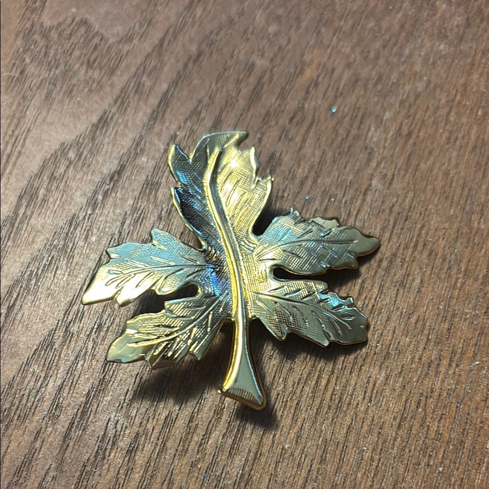 Gold Leaf Brooch